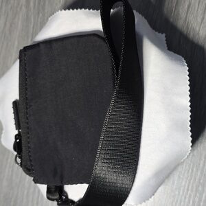 Black Coin or ID Holder With A Wrist Strap